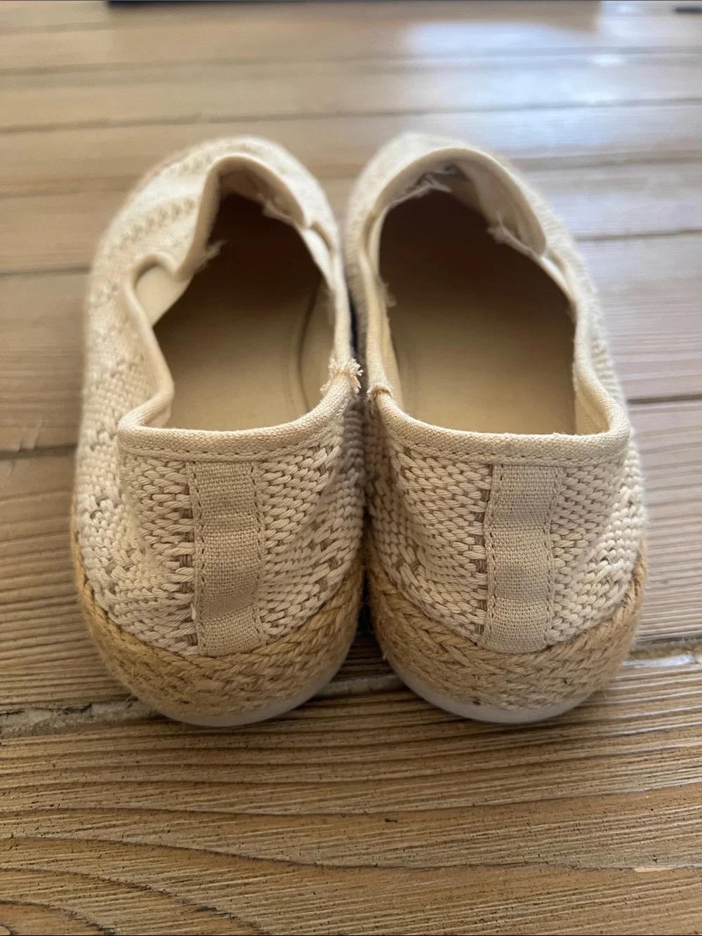Esprit Cream Knit Slip-On Espadrille Flats